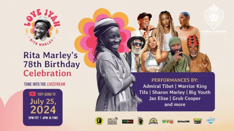 Marley Group Celebrates Rita Marley with ‘Love Iyah 78’ Birthday Festivities on Tuff Gong TV