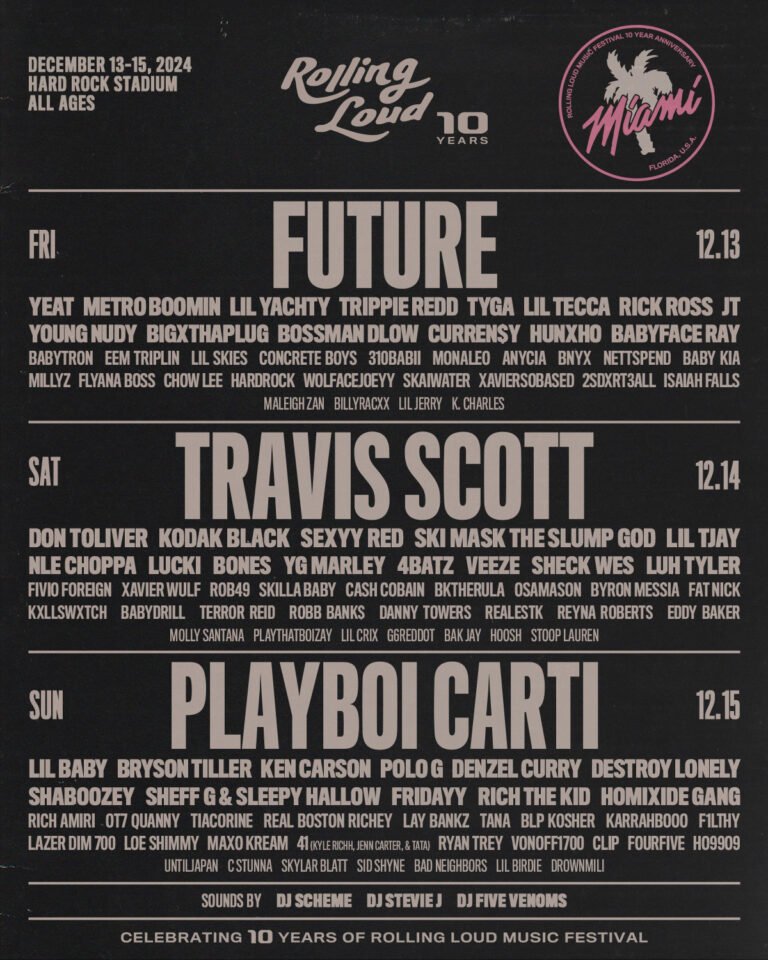 Rolling Loud Announces Lineup for 10-Year Anniversary Festival