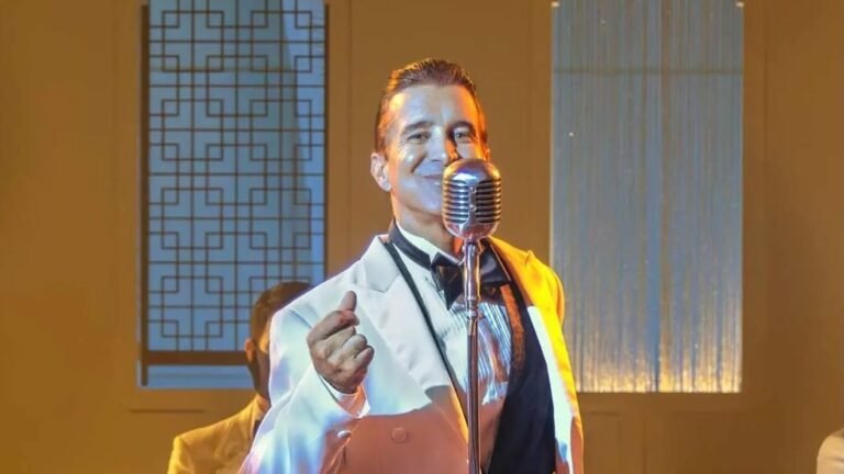 First Look at Creed Singer Scott Stapp as Frank Sinatra in New Reagan Biopic