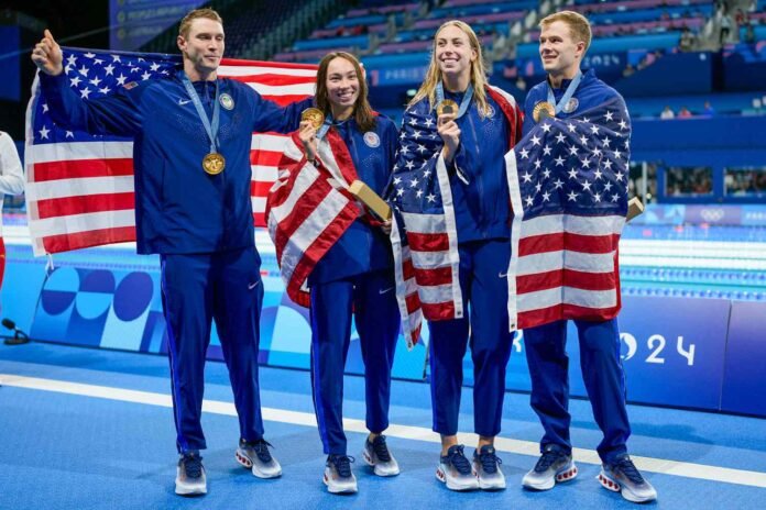 Team USA Wins Gold and Sets World Record in Mixed 100-Meter Relay