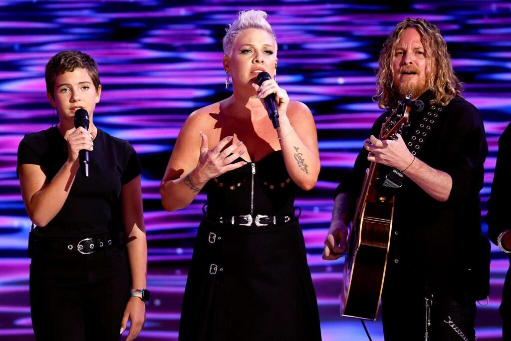 Pink Beams While Performing with Daughter Willow, 13, at DNC