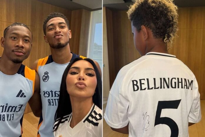 Kim Kardashian Shares Snaps of Soccer Mom Trip to Real Madrid with Son Saint