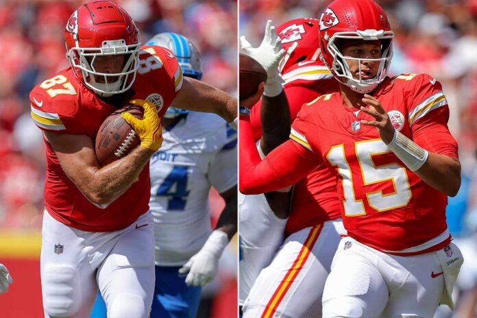 Patrick Mahomes, Travis Kelce Complete Behind-the-Back Pass at Chiefs Game
