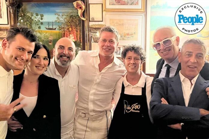 Brad Pitt, Ines de Ramon, George and Amal Clooney Have Double Date in Venice (Exclusive)