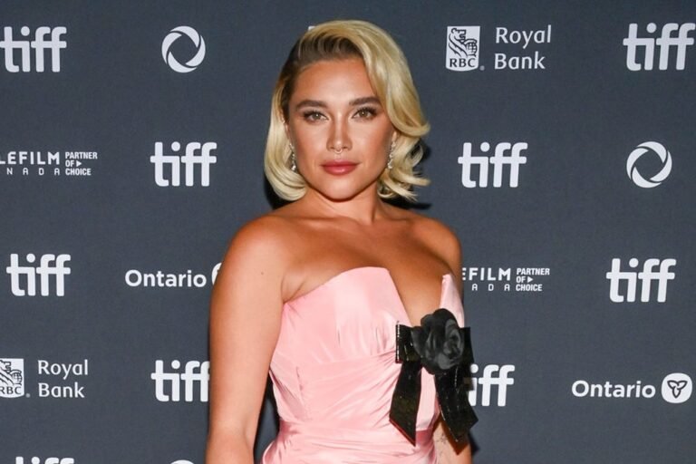 Florence Pugh Dazzles on the 'We Live in Time' Red Carpet at 2024 TIFF