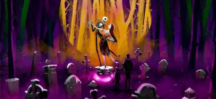 Tim Burton's 'Nightmare Before Christmas' Transforms Into A Stunning Light Trail Experience