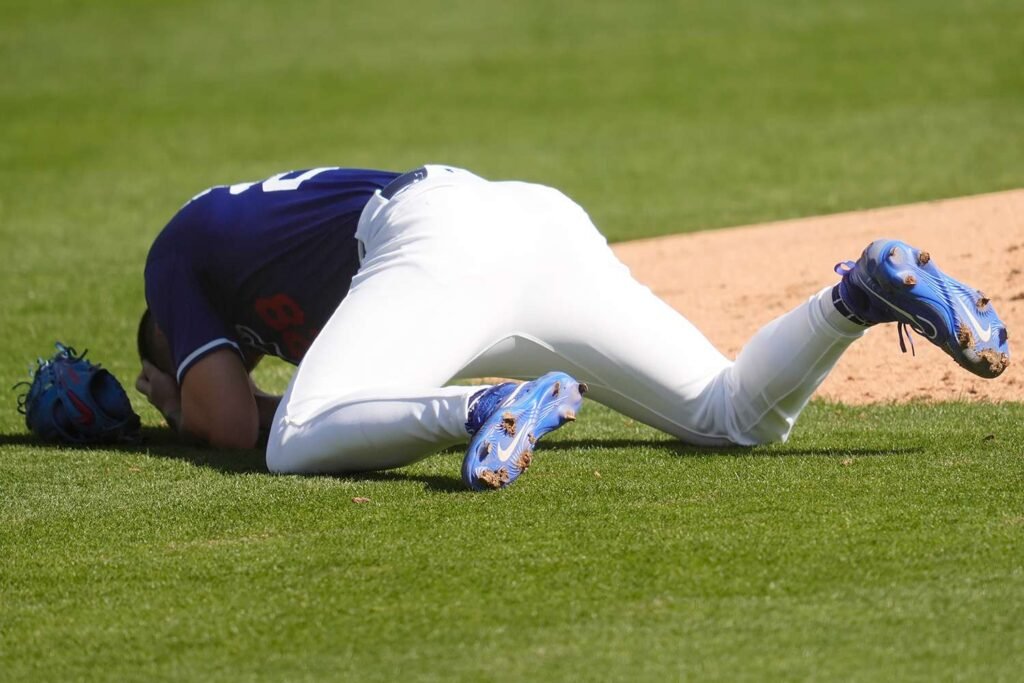 Dodgers Pitcher Bobby Miller Struck by 106 MPH Baseball to the Head