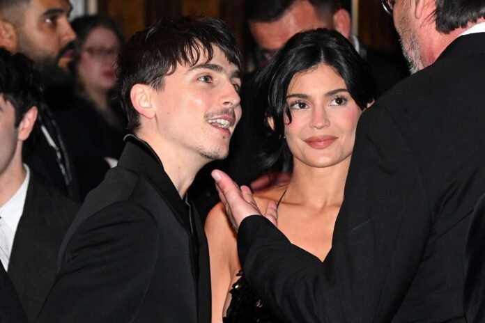 Timothée Chalamet and Kylie Jenner Wear Matching All-Black Outfits for 2025 BAFTAs Date Night