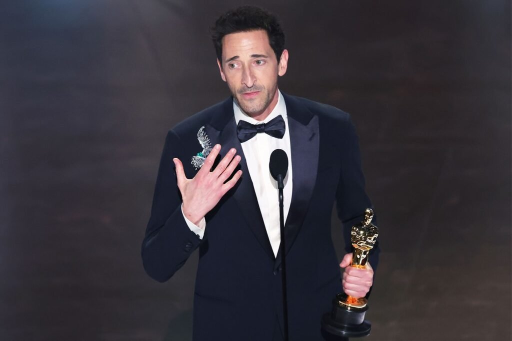Adrien Brody Commands Music Is Shut Off During Oscars 2025 Acceptance Speech