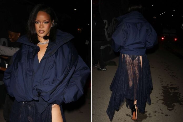 Rihanna Bares Her Butt in See-Through Outfit to Support A$AP Rocky: Photo