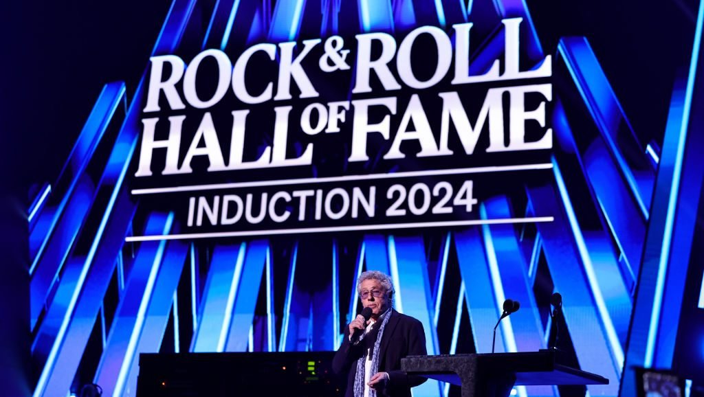 CLEVELAND, OHIO - OCTOBER 19: Roger Daltrey speaks onstage during the 2024 Rock & Roll Hall Of Fame Induction Ceremony streaming on Disney+ at Rocket Mortgage Fieldhouse on October 19, 2024 in Cleveland, Ohio.  (Photo by Theo Wargo/Getty Images for The Rock and Roll Hall of Fame)