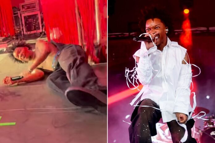 d4vd Faceplants During Failed Backflip at Coachella in Viral Video
