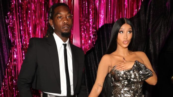 NEWARK, NEW JERSEY - SEPTEMBER 12: Offset and Cardi B attend the 2023 MTV Video Music Awards at Prudential Center on September 12, 2023 in Newark, New Jersey. (Photo by Kevin Mazur/Getty Images for MTV)