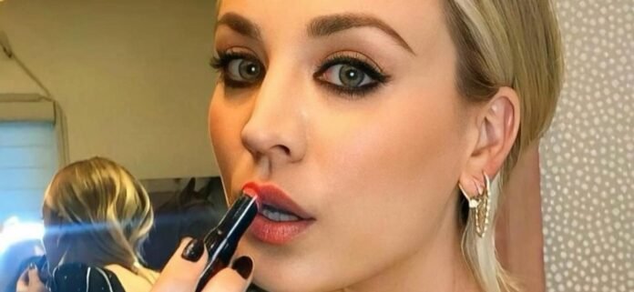 Kaley Cuoco Wears Nothing Beneath Her Shirtless Blazer Vest