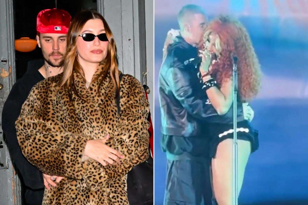 Hailey Bieber Cheers on Justin Bieber During Surprise SZA Concert Appearance