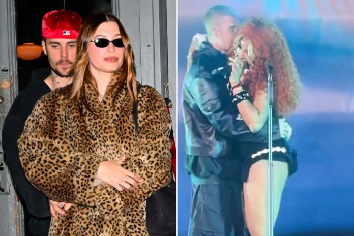 Hailey Bieber Cheers on Justin Bieber During Surprise SZA Concert Appearance