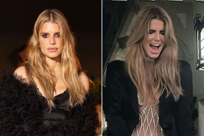 Jessica Simpson Shows Off Dark Hair Transformation in Sexy, See-Through Dress: Photo