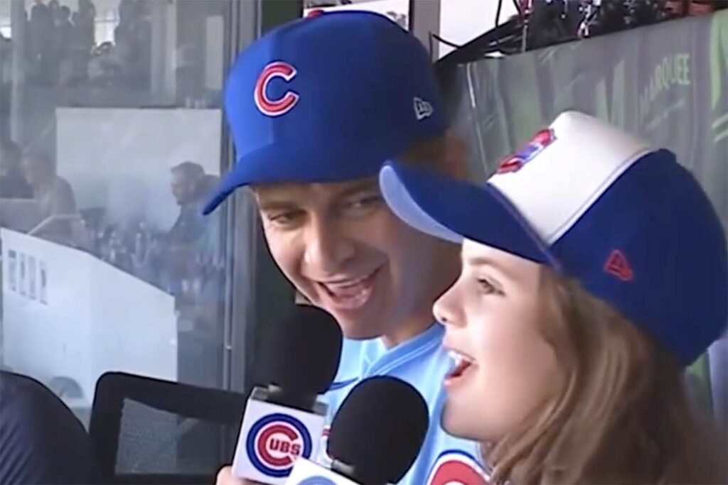 Hayden Christensen and Daughter Briar Rose Sing 7th-Inning Duet at Cubs Game