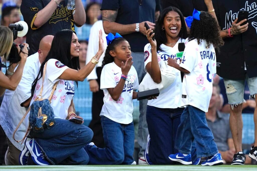 Kobe Bryant’s Family Honors Him at His Dodgers’ Bobblehead Night