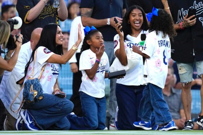 Kobe Bryant’s Family Honors Him at His Dodgers’ Bobblehead Night