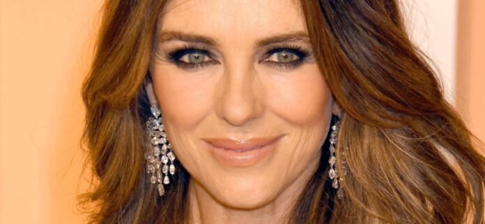 Elizabeth Hurley In Sheer Braless Dress Shows Her 'Two Only Achievements'