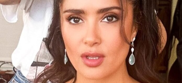 Salma Hayek In Plunging Birthday Bikini Shows 'Ridiculous Boob Job'