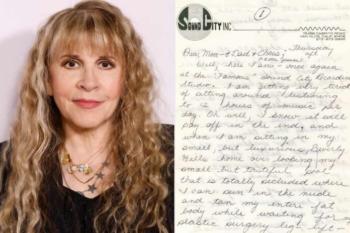 Stevie Nicks Posts Letter She Wrote to Her Parents 50 Years Ago Before Joining Fleetwood Mac