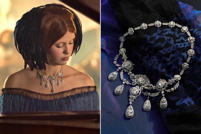 Mia Goth Is Dripping in Rare Tiffany & Co. Jewels in 'Frankenstein'