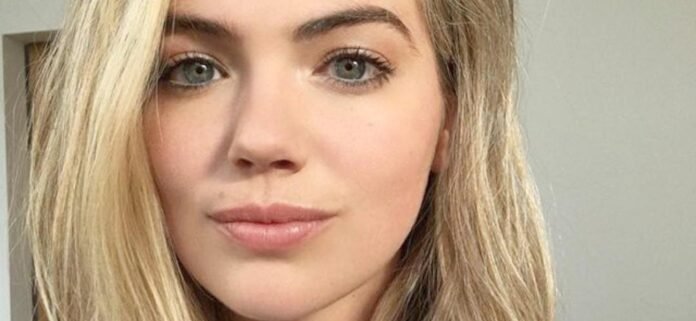 Kate Upton Shows Her 'Tatas' In Gold String Bikini While Upside-Down