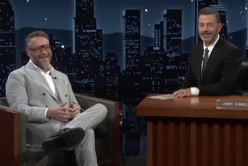 Jimmy Kimmel Confirms Seth Rogen's Theory That the Actor Was Banned From Presenting at the Emmys