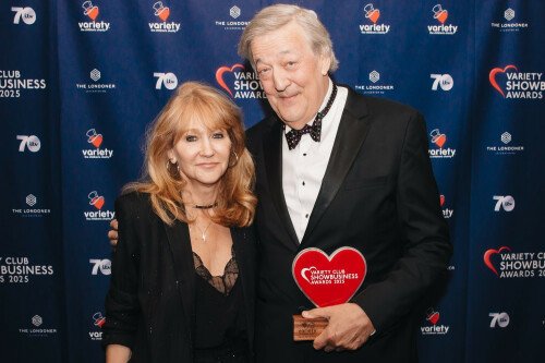 sonia-friedman-and-sir-stephen-fry-at-the-2025-variety-club-.jpg Sir Stephen Fry honoured at 2025 Variety Club Showbusiness Awards.