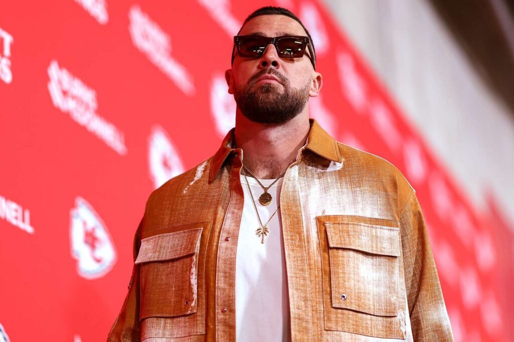 Travis Kelce Rocks Head-to-Toe Orange Look at Kansas City Chiefs Game