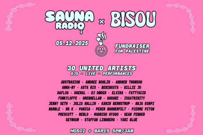 3_2SMALL-800x533.jpg Sauna Radio releases 'Various Artists Vol. 1' & joins forces with Bisou to celebrate community and support Palestine