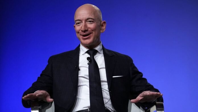 GettyImages-1036094130_d0e5a9-e1737491210825.jpg NATIONAL HARBOR, MD - SEPTEMBER 19: Amazon CEO Jeff Bezos, founder of space venture Blue Origin and owner of The Washington Post, participates in an event hosted by the Air Force Association September 19, 2018 in National Harbor, Maryland. Bezos talked about innovating in large organizations as well as staying on the cutting edge in the space industry. (Photo by Alex Wong/Getty Images)