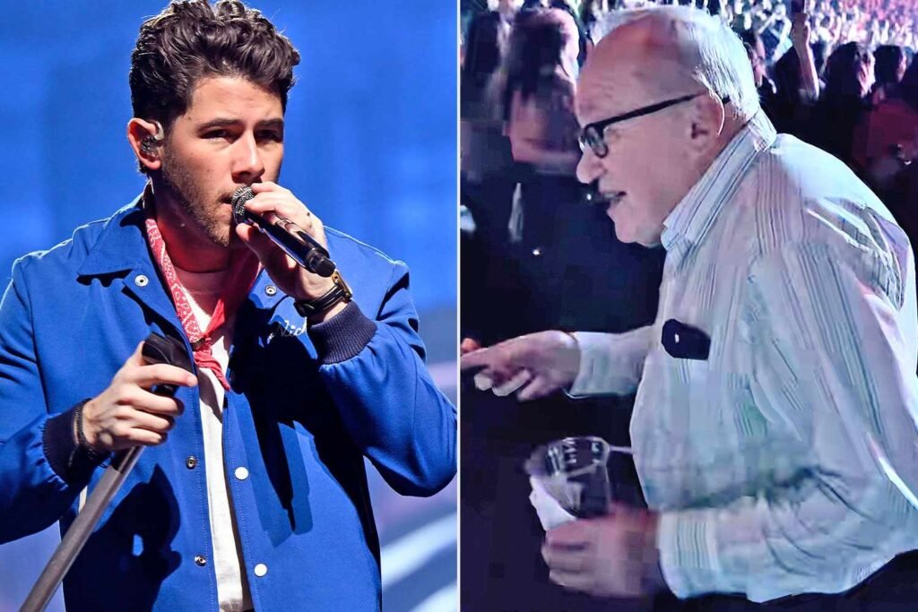 'Jonas Gramps' Dances His Way Through the Crowd and Catches the Attention of Nick Jonas