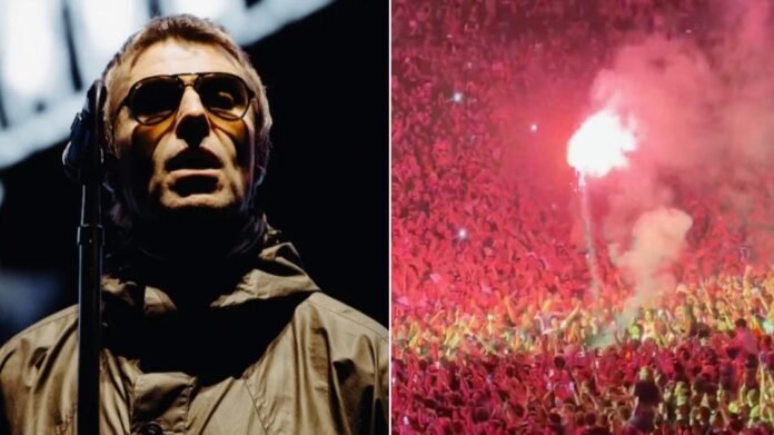 Oasis.jpeg Oasis’ Liam Gallagher Calls Out “Seriously F**ked Up Person” Who Launched Flare at Melbourne Concert