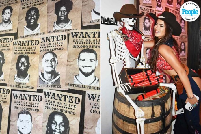 WAG Rachel Bush Throws the Buffalo Bills' Annual Halloween Party (Exclusive)