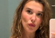 Millie Bobby Brown Glows In Glittering Two-Piece Throughout Tropical Escape Millie Bobby Brown Glows In Glittering Two-Piece During Tropical Escape