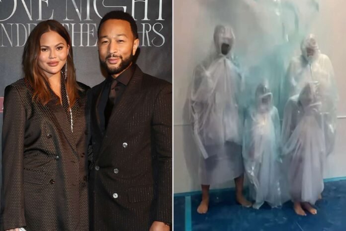 John Legend Celebrates 47th Birthday by Getting Slimed with Chrissy Teigen, 4 Kids