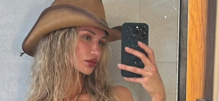 Gabby Epstein Channels Western Siren Vibes Riding A Horse In A Tiny Bikini Top